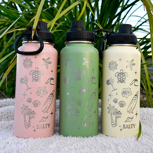 1L Insulated Water Bottle - SALTY