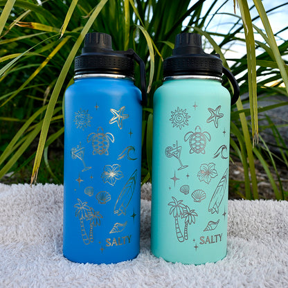 1L Insulated Water Bottle - SALTY