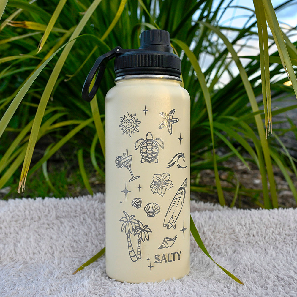 1L Insulated Water Bottle - SALTY