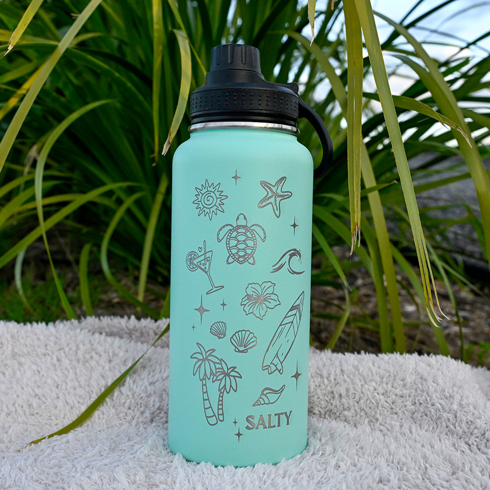 1L Insulated Water Bottle - SALTY