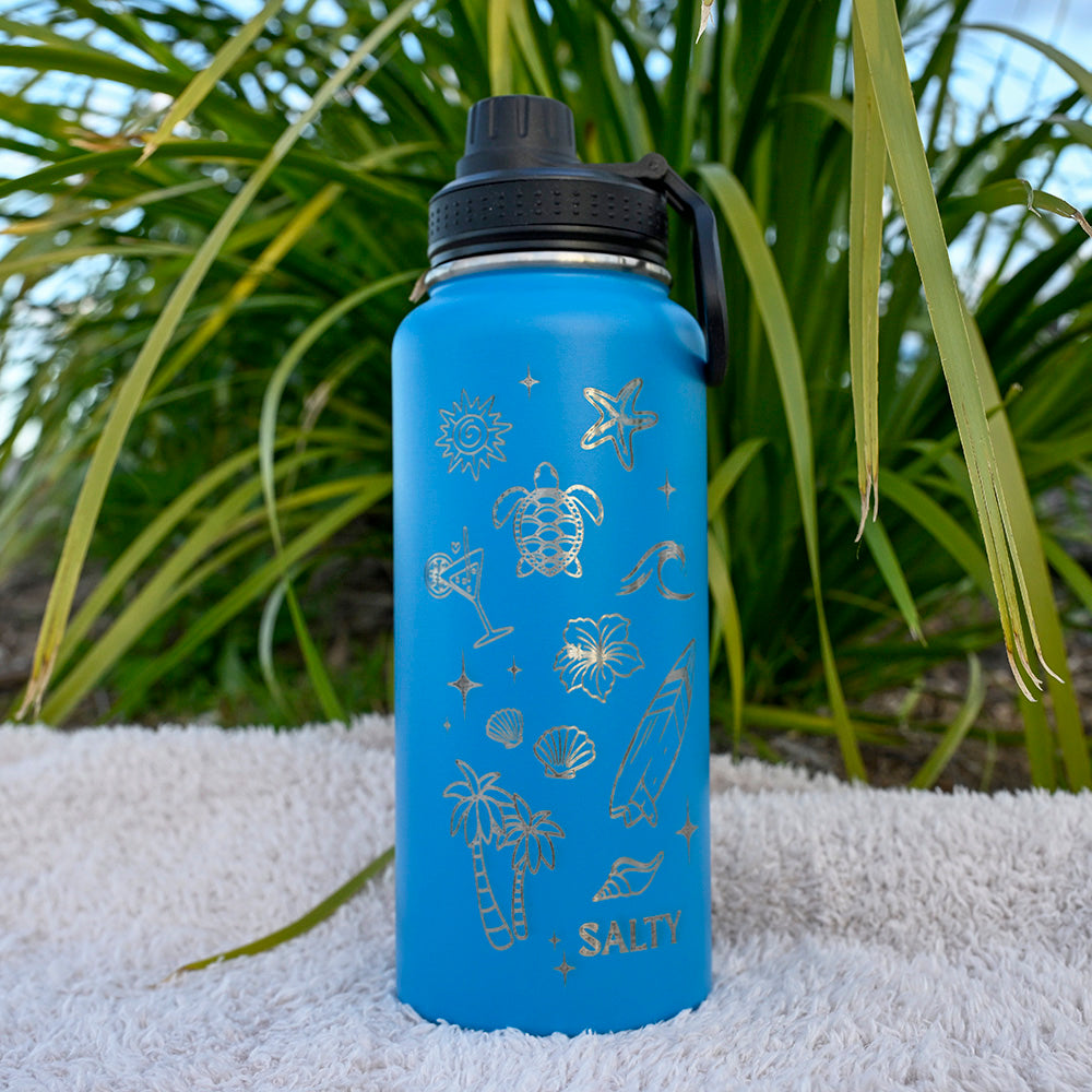 1L Insulated Water Bottle - SALTY