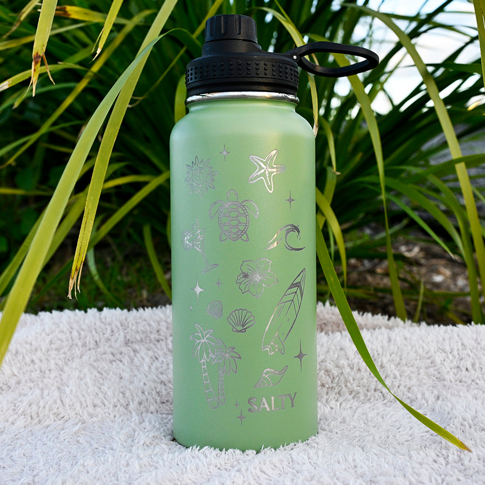 1L Insulated Water Bottle - SALTY