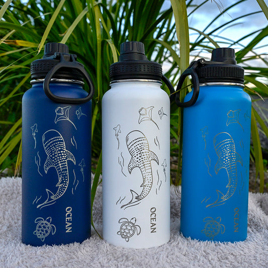 1L Insulated Water Bottle - WHALE SHARK