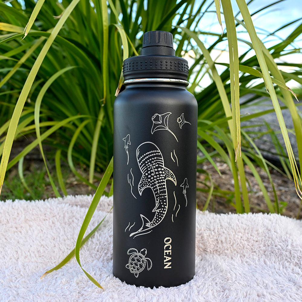 1L Insulated Water Bottle - WHALE SHARK