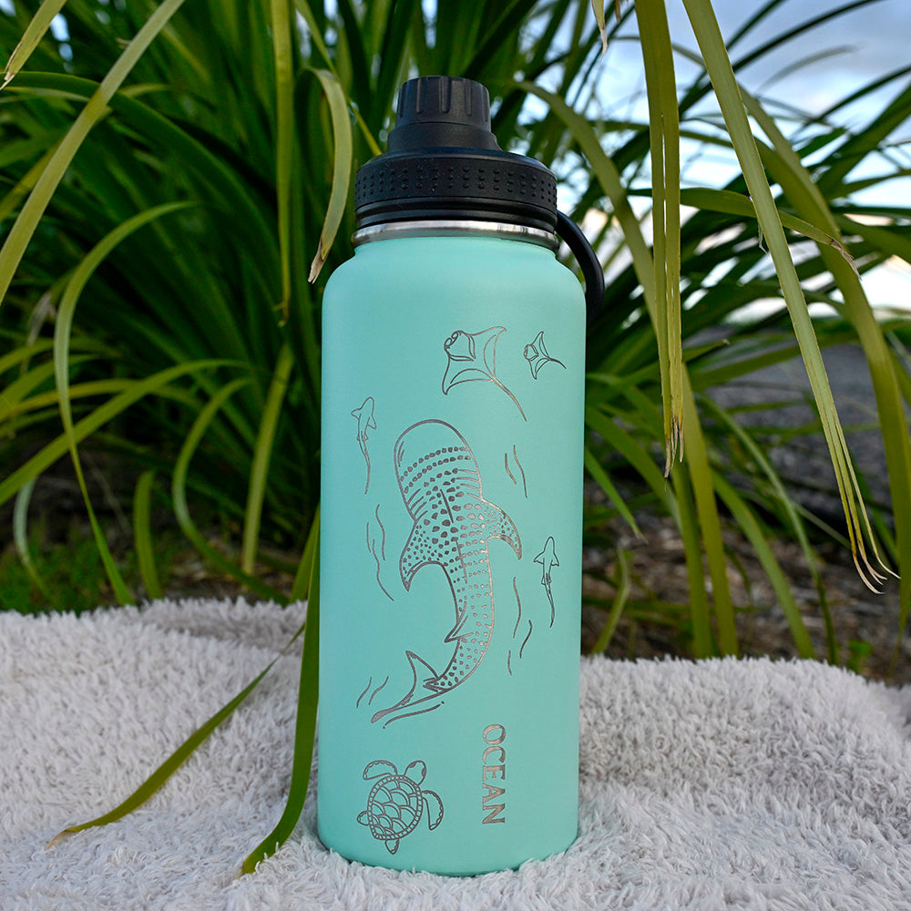 1L Insulated Water Bottle - WHALE SHARK