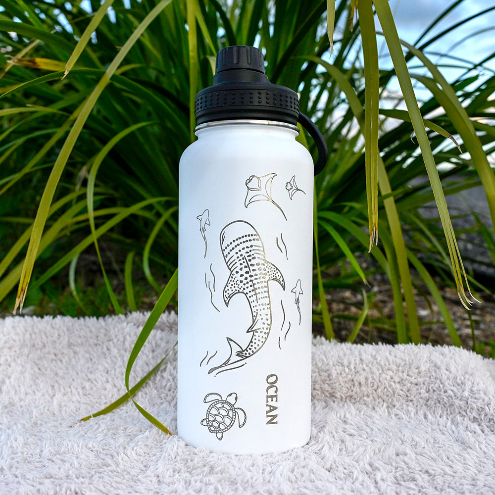1L Insulated Water Bottle - WHALE SHARK