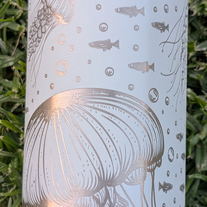 700ml SECONDS Owala Style Water Bottle Full Wrap - JELLYFISH