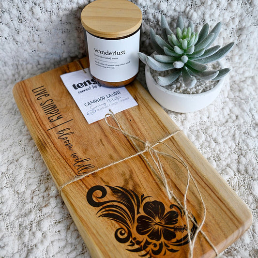 Resin Infused Camphor Laurel Chopping Board - LIVE SIMPLY - TENGJA