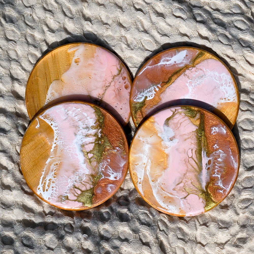 Resin Ocean Waves Drink Round Coaster - TENGJA