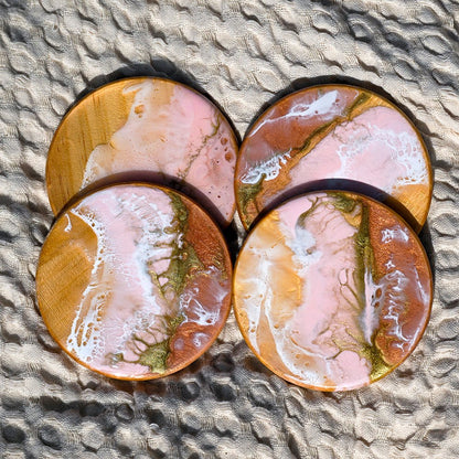Resin Ocean Waves Drink Round Coaster - TENGJA