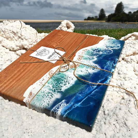 Resin Ocean Waves Serving Platter - MEDIUM - TENGJA